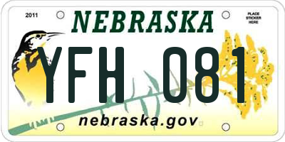 NE license plate YFH081