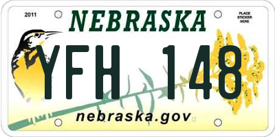 NE license plate YFH148
