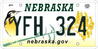 NE license plate YFH324
