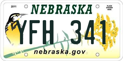 NE license plate YFH341