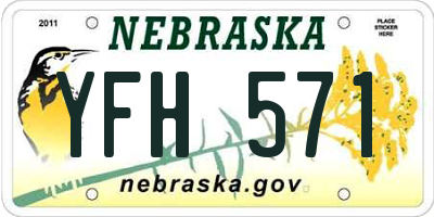NE license plate YFH571