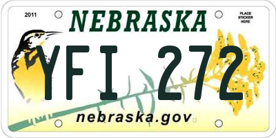 NE license plate YFI272