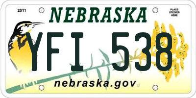 NE license plate YFI538