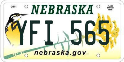NE license plate YFI565