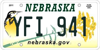 NE license plate YFI941