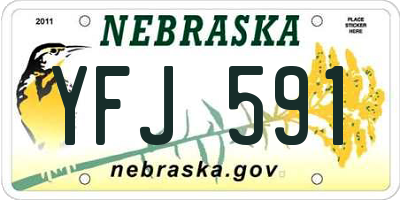NE license plate YFJ591