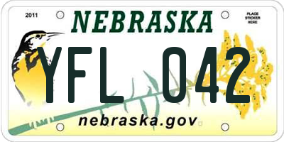 NE license plate YFL042
