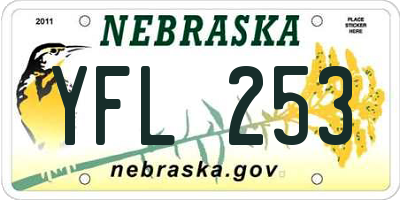 NE license plate YFL253