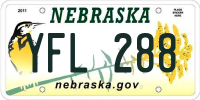 NE license plate YFL288