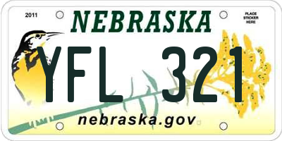 NE license plate YFL321