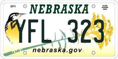 NE license plate YFL323