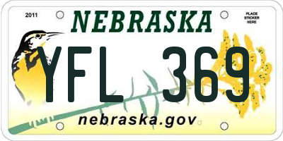 NE license plate YFL369