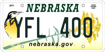 NE license plate YFL400