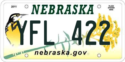 NE license plate YFL422