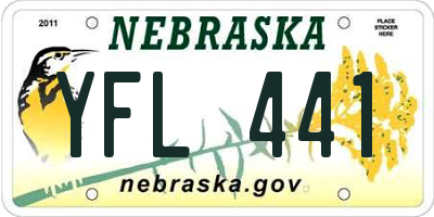 NE license plate YFL441