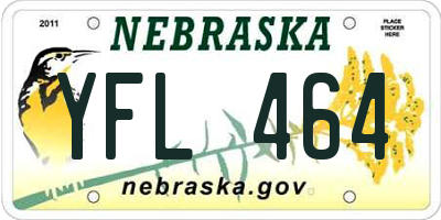 NE license plate YFL464