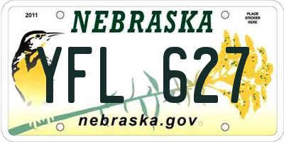 NE license plate YFL627