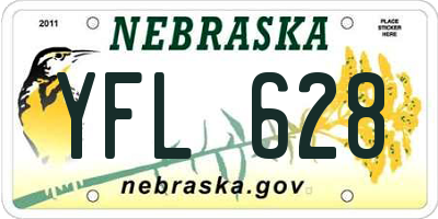 NE license plate YFL628