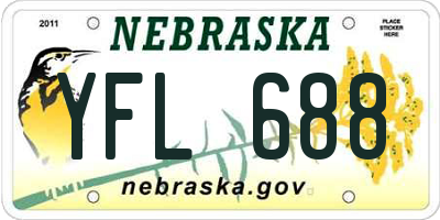 NE license plate YFL688