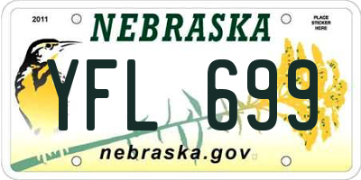 NE license plate YFL699