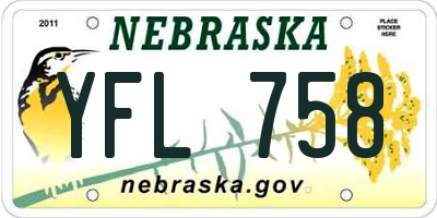 NE license plate YFL758