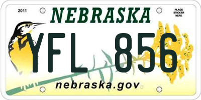 NE license plate YFL856