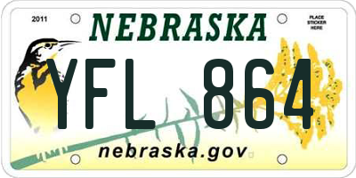NE license plate YFL864