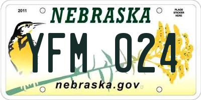 NE license plate YFM024