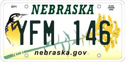NE license plate YFM146