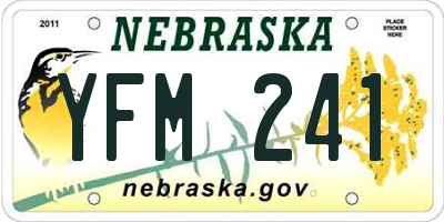 NE license plate YFM241