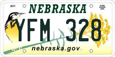 NE license plate YFM328