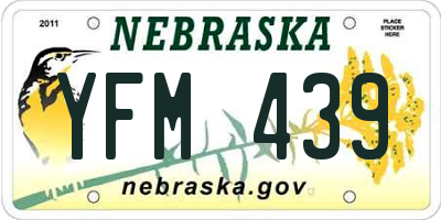 NE license plate YFM439
