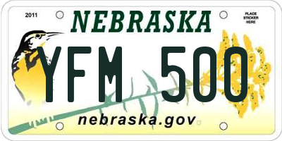 NE license plate YFM500