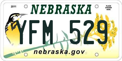 NE license plate YFM529