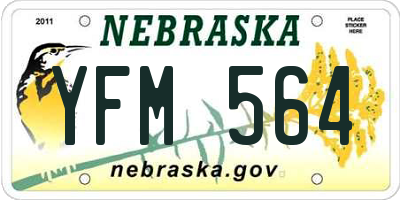 NE license plate YFM564
