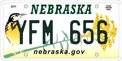 NE license plate YFM656