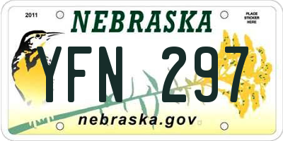 NE license plate YFN297
