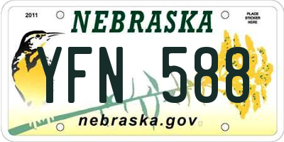 NE license plate YFN588
