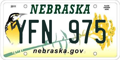 NE license plate YFN975