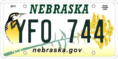 NE license plate YFO744