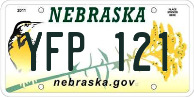 NE license plate YFP121