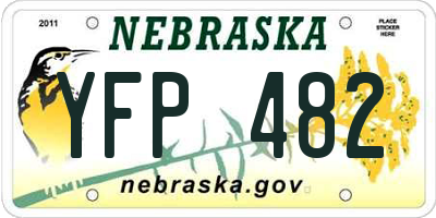 NE license plate YFP482