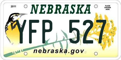 NE license plate YFP527