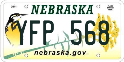 NE license plate YFP568