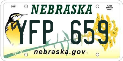 NE license plate YFP659