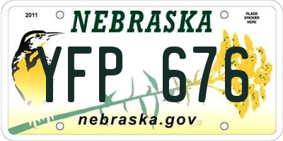 NE license plate YFP676