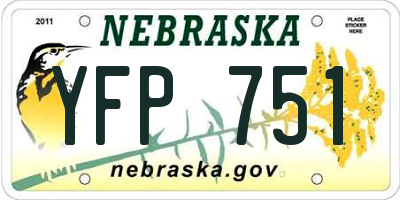 NE license plate YFP751