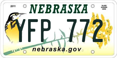 NE license plate YFP772