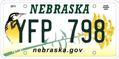 NE license plate YFP798