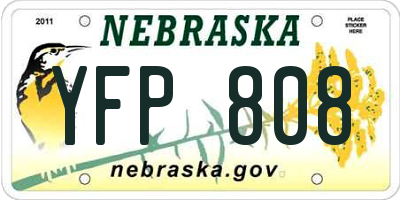 NE license plate YFP808